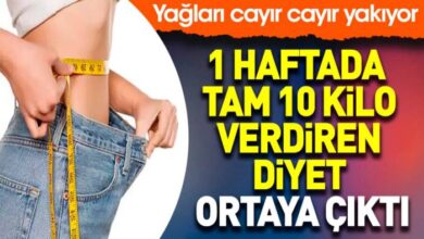 1 Haftada 10 Kilo Verdiren Diyet
