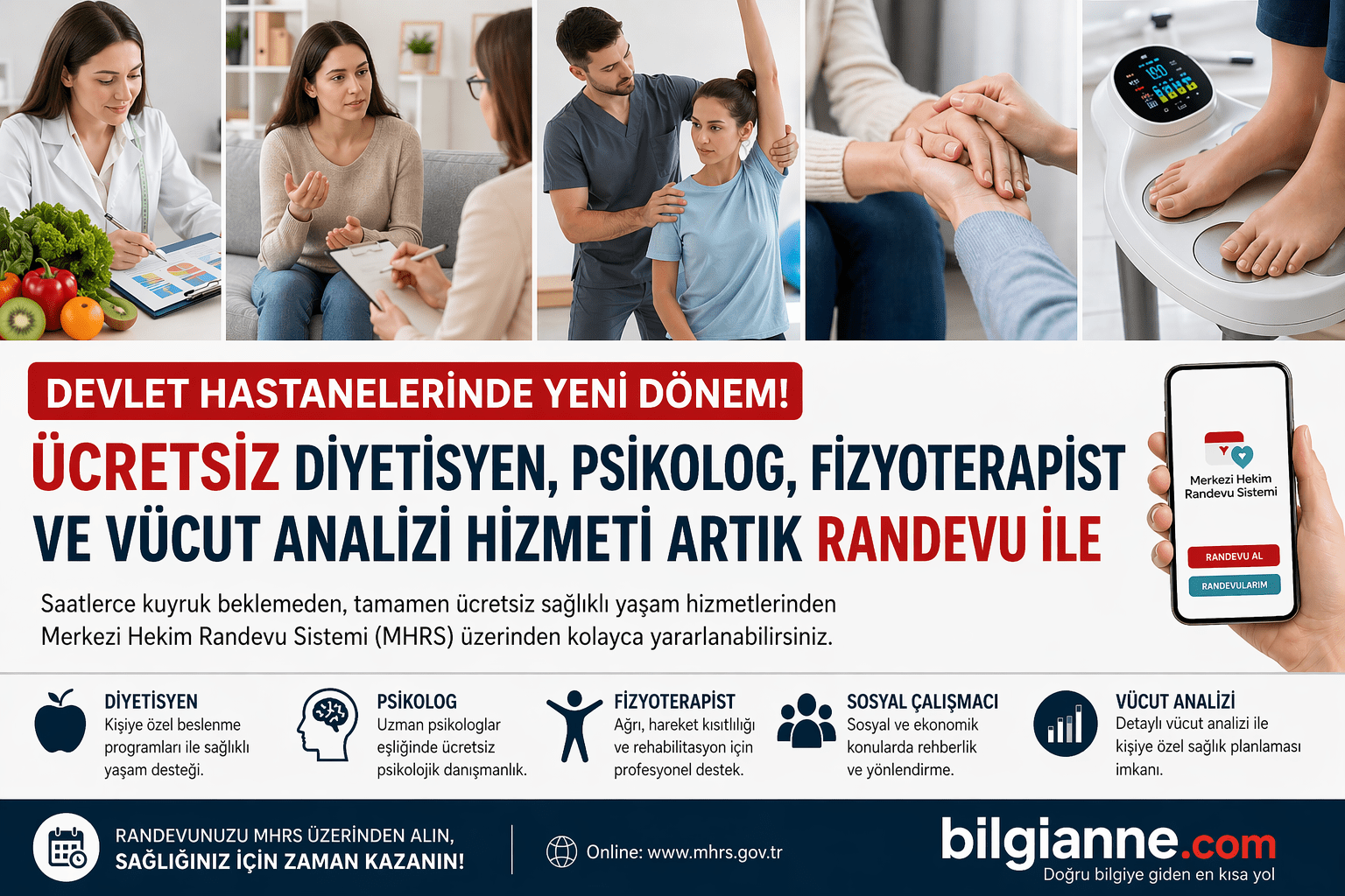 Devlet Hastanelerinde Yeni Dönem: Ücretsiz Diyetisyen, Psikolog ve Vücut Analizi Hizmeti