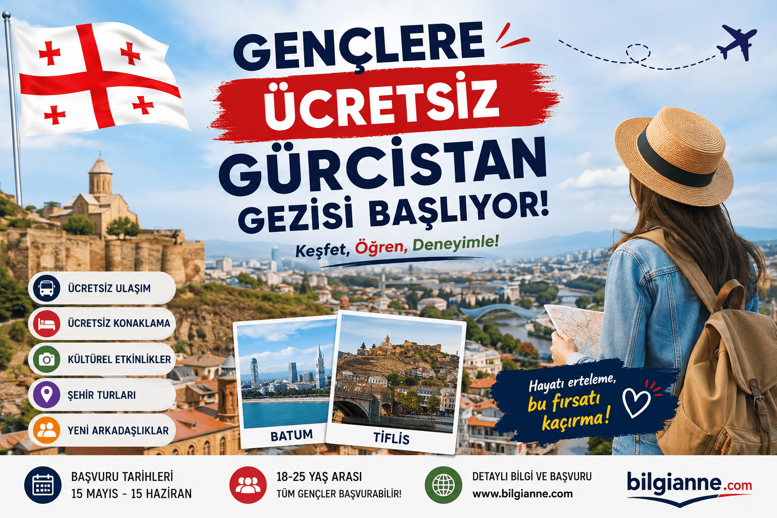 Gençlere Ücretsiz Gürcistan Gezisi Başlıyor