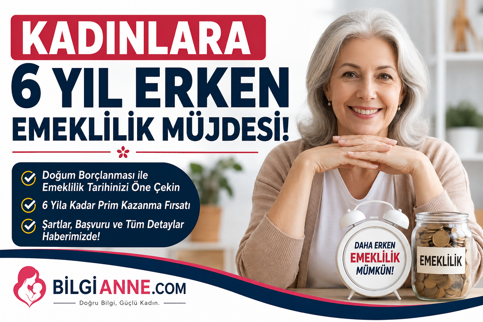 Kadınlara 6 Yıl Erken Emeklilik Müjdesi! Çocuk Borçlanması ile Emeklilik Tarihi Öne Çekilebilir