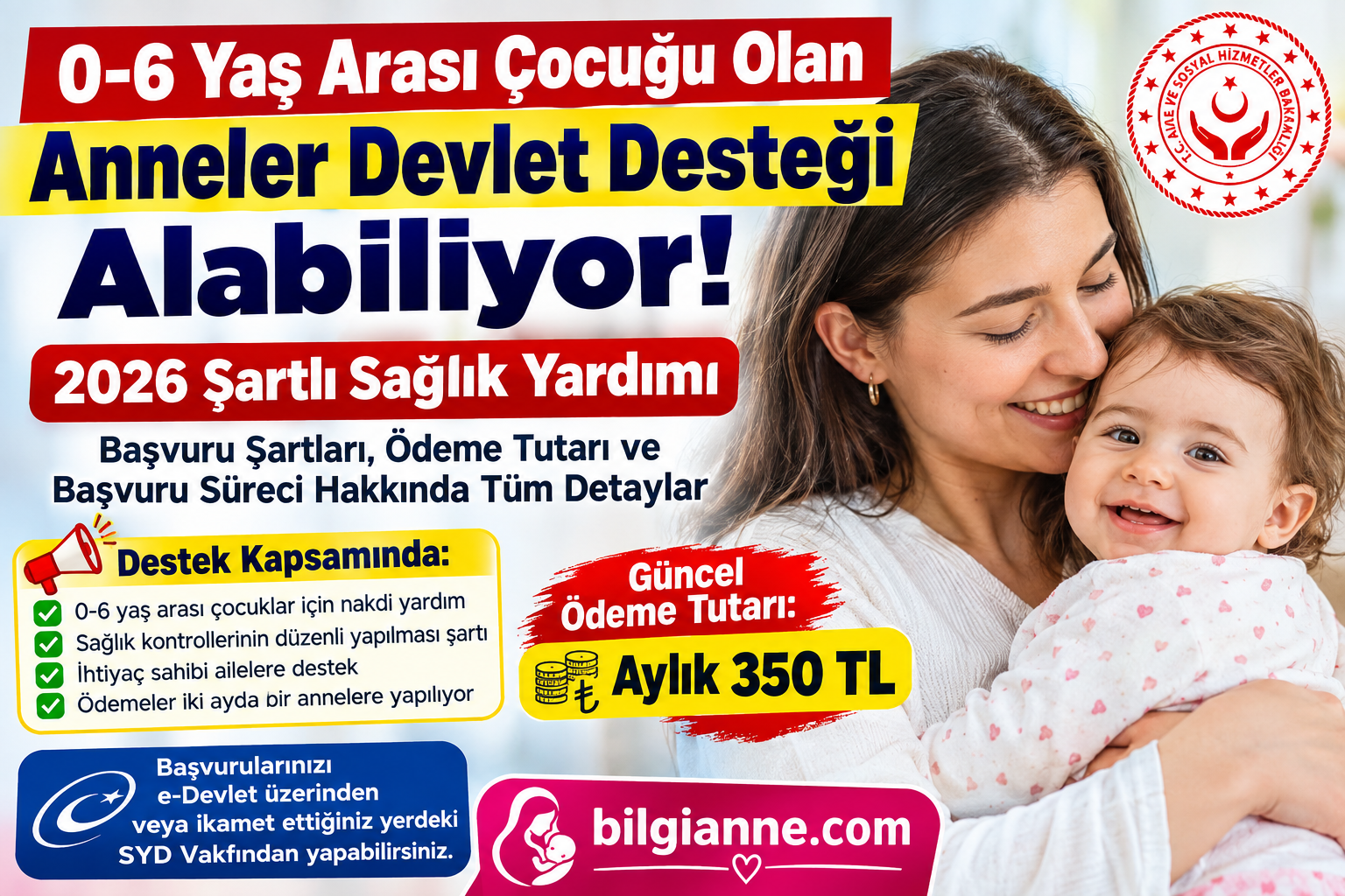 0-6 Yaş Arası Çocuğu Olan Anneler Devlet Desteği Alabiliyor! Şartlı Sağlık Yardımı Başvurusu Nasıl Yapılır?